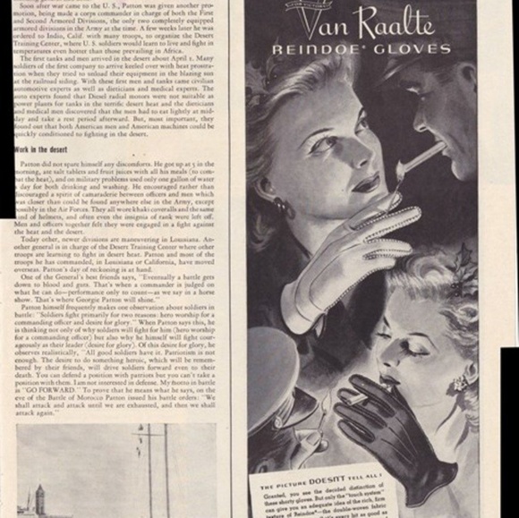 Vintage Blue Gloves (Reindoe by Van Raalte) - Picture 7 of 8